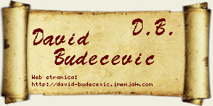 David Budečević vizit kartica